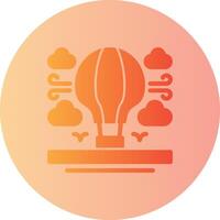 Hot air balloon Gradient Circle Icon vector