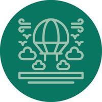 Parachute Line Multi color Icon vector