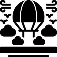 Parachute Glyph Icon vector