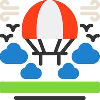 Parachute Flat Icon vector