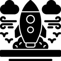 Rocket Glyph Icon vector