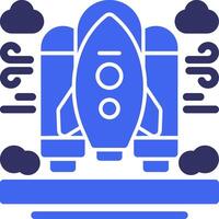 Space shuttle Solid Two Color Icon vector