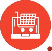 Online shopping Glyph Shadow Icon vector