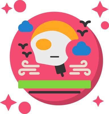 Motorcycle helmet Tailed Color Icon