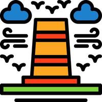 Traffic cone Line Filled Icon vector
