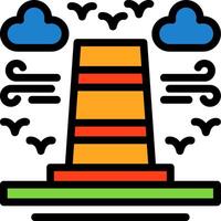 Traffic cone Line Filled Icon vector