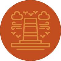 Traffic cone Line Multi color Icon vector