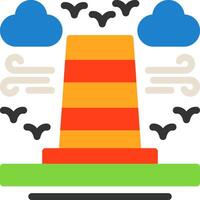 Traffic cone Flat Icon vector