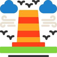 Traffic cone Flat Icon vector