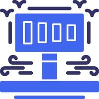 Pedestrian crossing Solid Two Color Icon vector