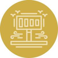 Pedestrian crossing Line Multi color Icon vector
