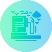 Gasoline pump Gradient Circle Icon vector