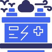 Battery Solid Two Color Icon vector