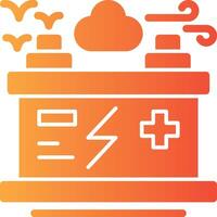 Battery Solid Multi Gradient Icon vector