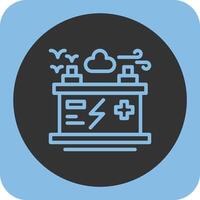 Battery Linear Round Icon vector