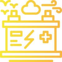 Battery Linear Gradient Icon vector