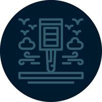 Car key Line Multi color Icon vector