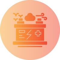 Battery Gradient Circle Icon vector