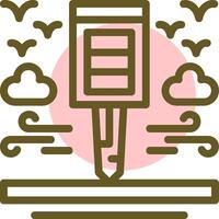 Car key Linear Circle Icon vector