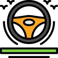 Steering wheel Line Filled Icon vector