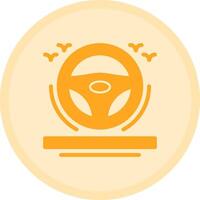 Steering wheel Multicolor Circle Icon vector