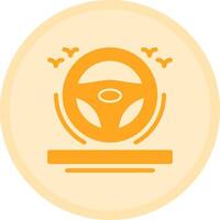 Steering wheel Multicolor Circle Icon vector