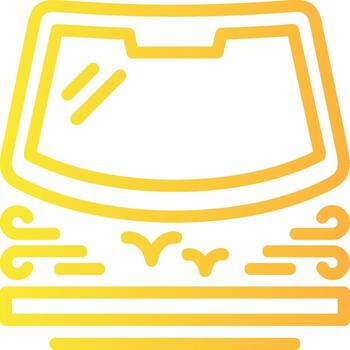 parabrisas lineal degradado icono vector