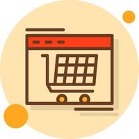 E-commerce Filled Shadow Circle Icon vector