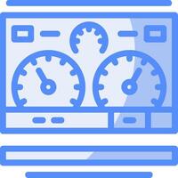 Dashboard Line Filled Blue Icon vector