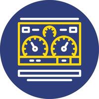 Dashboard Dual Line Circle Icon vector