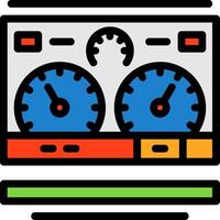 Dashboard Line Filled Icon vector