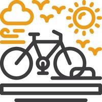 Bicycle rack Line Circle Icon vector