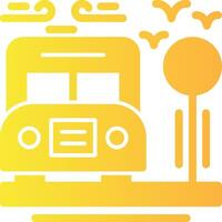 Bus stop Solid Multi Gradient Icon vector