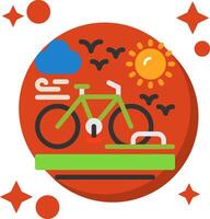 Bicycle rack Tailed Color Icon vector