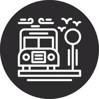 Bus stop Inverted Icon vector