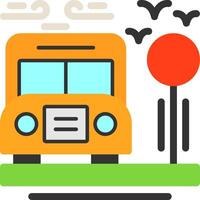 Bus stop Flat Icon vector