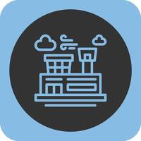 Airport Linear Round Icon vector