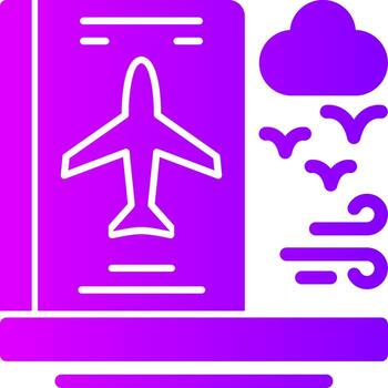Passport Solid Multi Gradient Icon vector