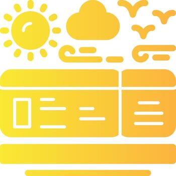 embarque pasar sólido multi degradado icono vector