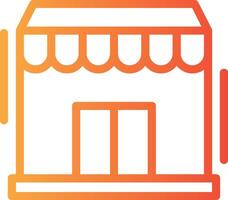 Storefront Linear Gradient Icon vector