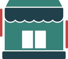Storefront Glyph Two Color Icon vector