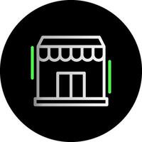 Storefront Dual Gradient Circle Icon vector