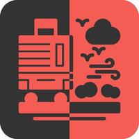 Suitcase Red Inverse Icon vector