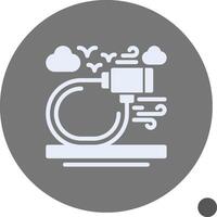 Bicycle lock Glyph Shadow Icon vector