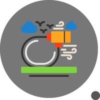 bicicleta bloquear plano sombra icono vector