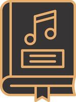 icono de vector de libro de música