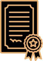 icono de vector de certificado