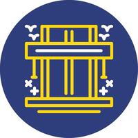 Highway Dual Line Circle Icon vector