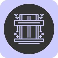 Highway Linear Round Icon vector