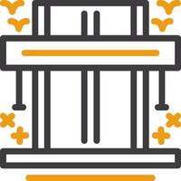 Highway Line Circle Icon vector